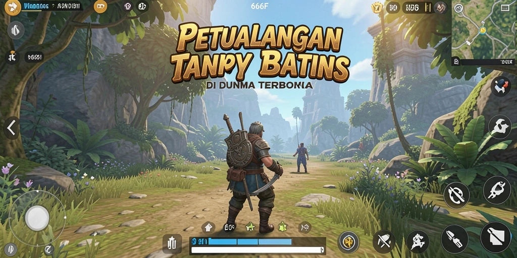 Screenshot menunjukkan dunia terbuka yang luas dalam 666F.