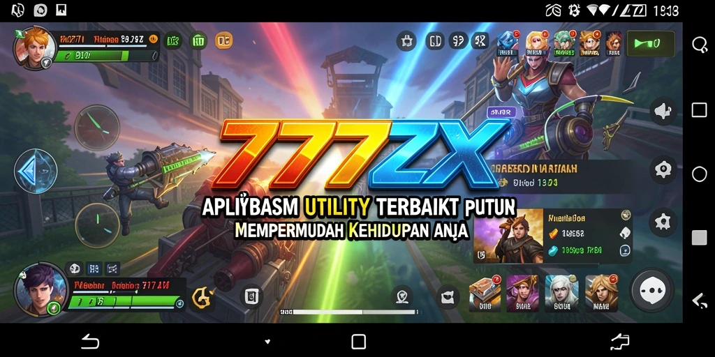 Screenshot utama 777ZX menampilkan antarmuka aplikasi Utility yang bersih dan fungsional.