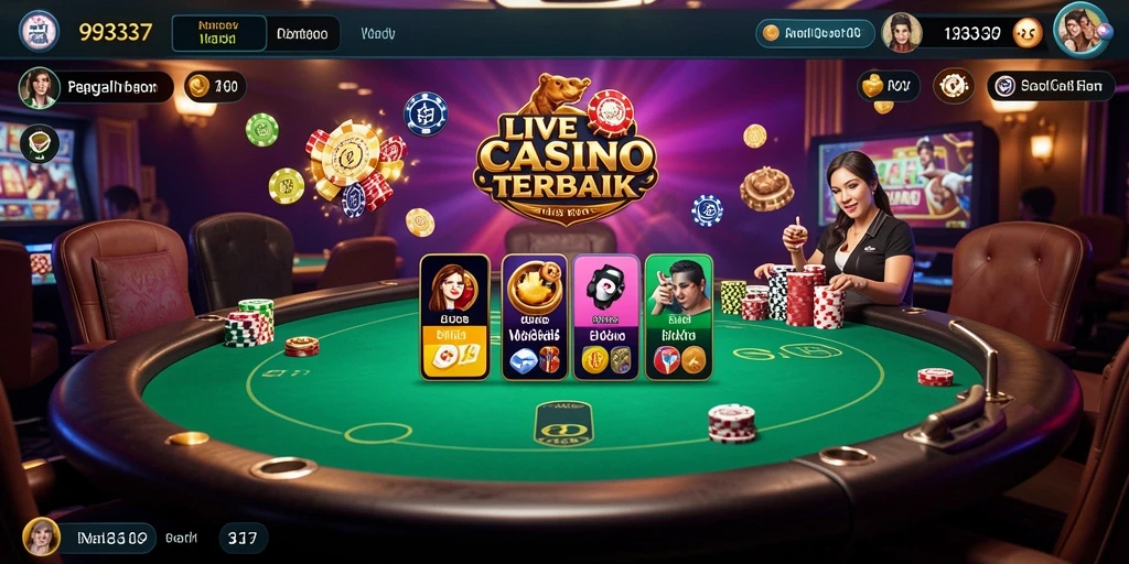 Screenshot gameplay Live Casino yang menarik dan interaktif.