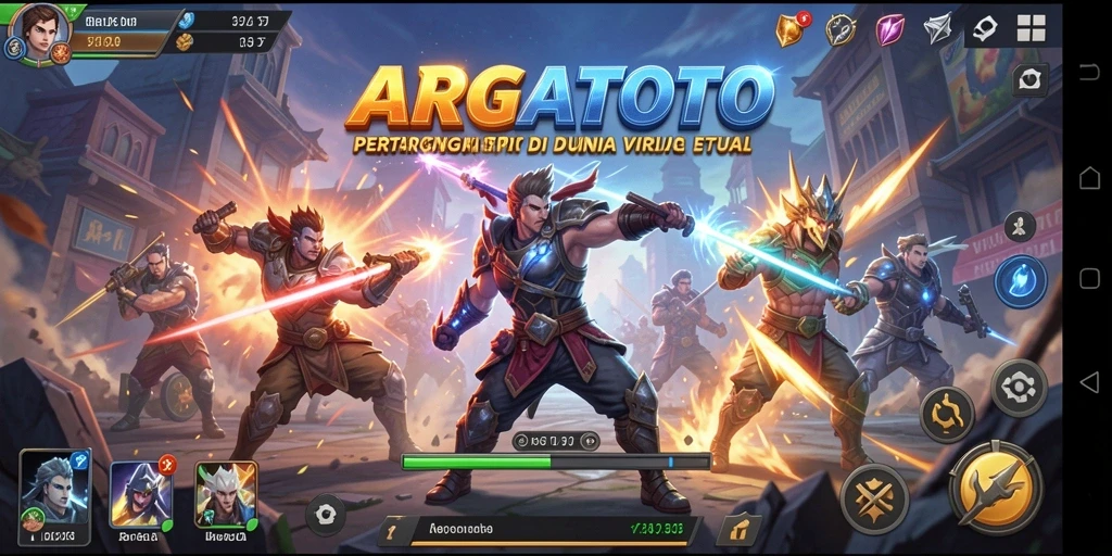 Screenshot gameplay ARGATOTO yang menampilkan pertarungan seru.