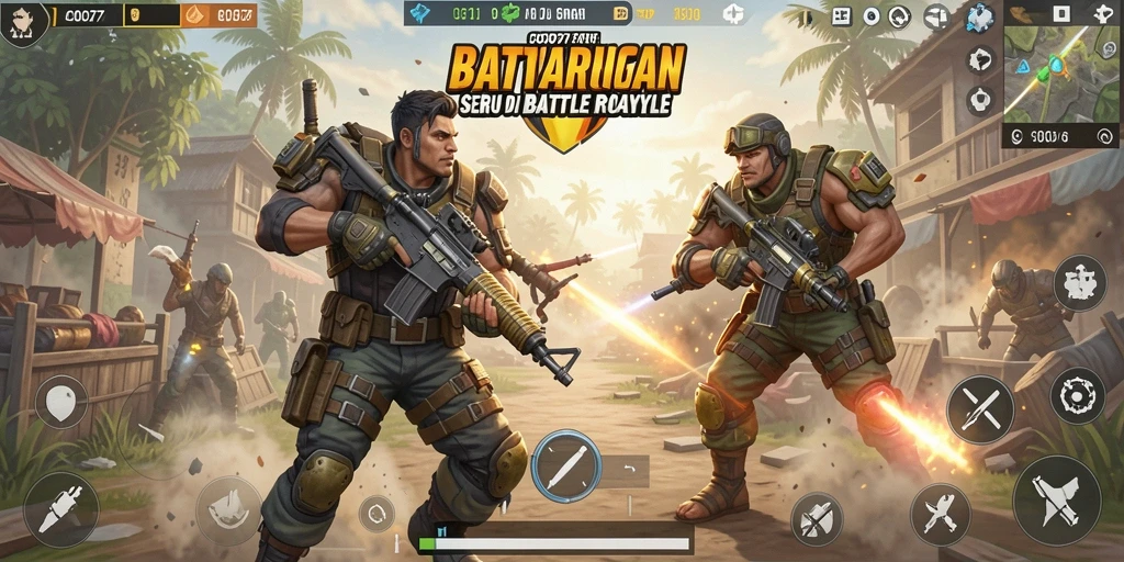 Gameplay seru COO77 dengan pertarungan Battle Royale.