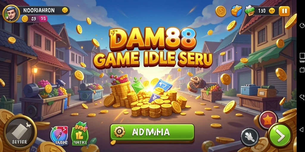 Tampilan gameplay <strong>DAM88</strong> yang menampilkan kemajuan idle yang memuaskan.