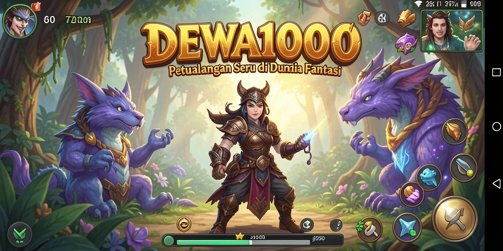 Screenshot gameplay DEWA1000 menampilkan petualangan seru dan karakter menarik.