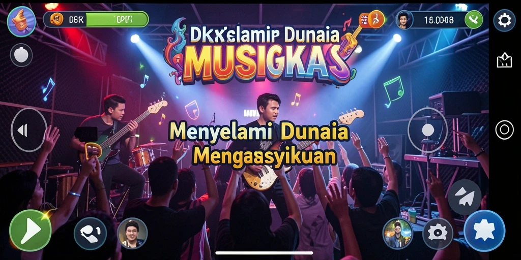 Gameplay DKK yang menampilkan tantangan musik seru dan interaksi antar pemain.