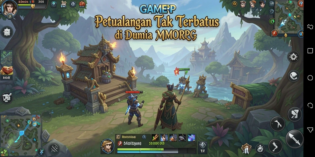 Tangkapan layar menunjukkan aksi seru dalam gameplay MMORPG.