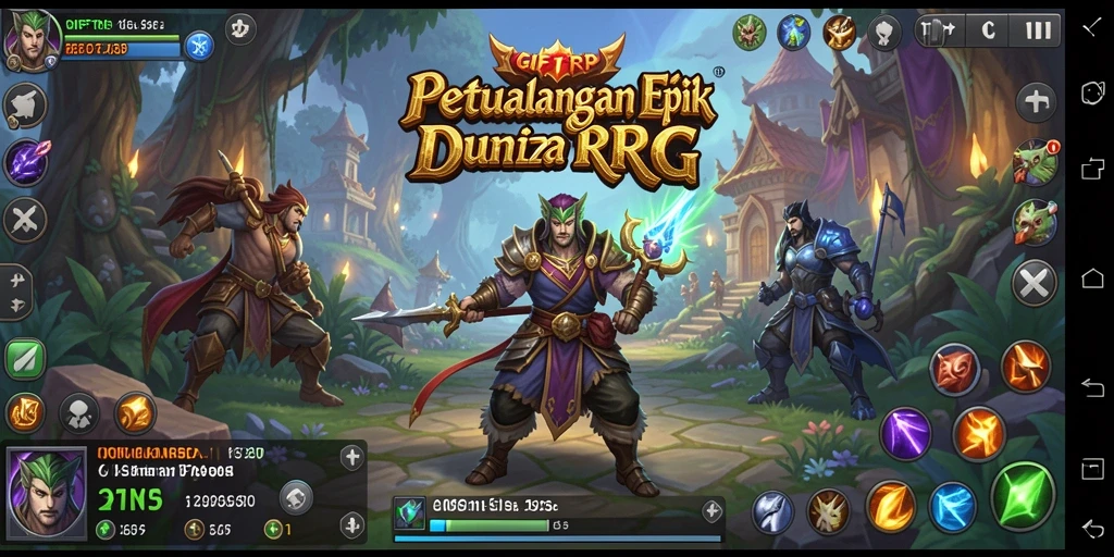 Screenshot yang menampilkan aksi seru dalam gameplay RPG.