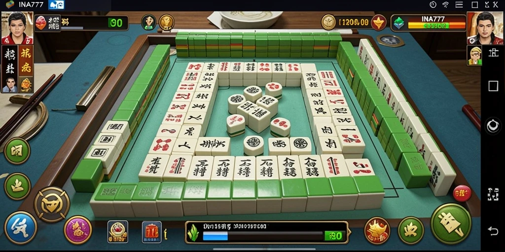 Screenshot game INA777 menampilkan aksi seru Mahjong.