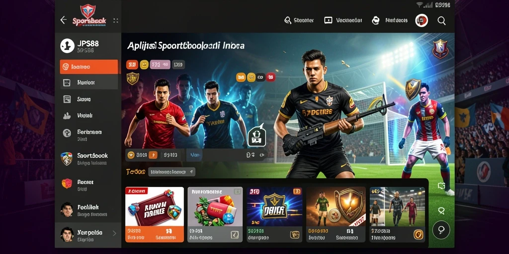 Screenshot JPS88 menampilkan antarmuka taruhan olahraga yang interaktif.