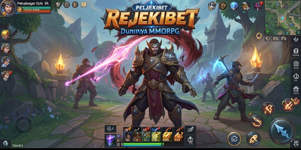 Tangkapan layar utama menunjukkan gameplay seru di dunia MMORPG.