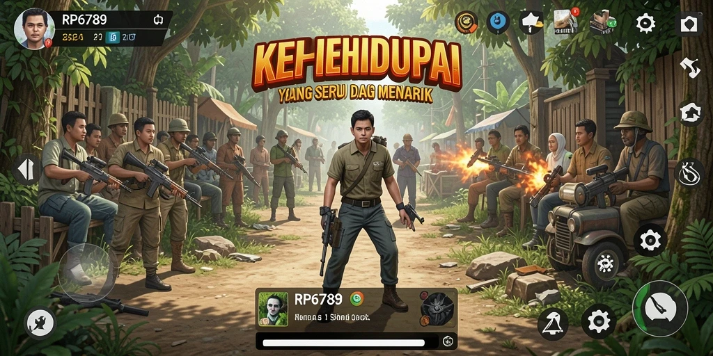 Tampilan gameplay menarik dari RP6789 dalam simulasi kehidupan.