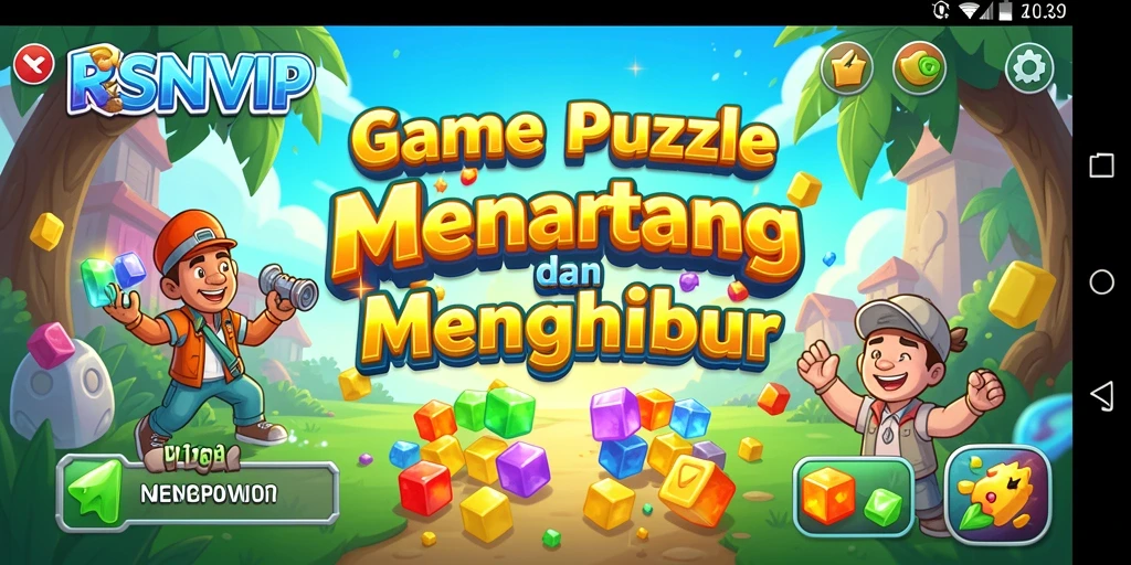 Screenshot gameplay RSNVIP menampilkan tantangan puzzle yang menarik.