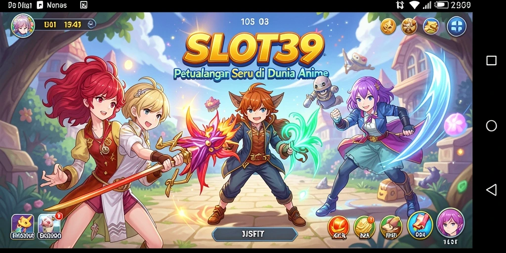 Screenshot gameplay SLOT39 menampilkan karakter anime yang apik dan menarik.