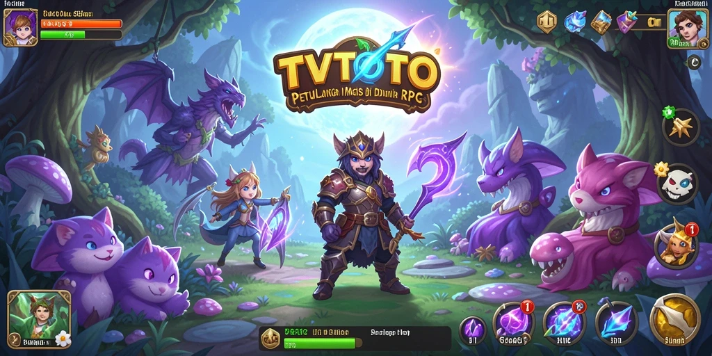 Tangkapan layar gameplay TVTOTO yang menunjukkan aksi pertempuran seru.