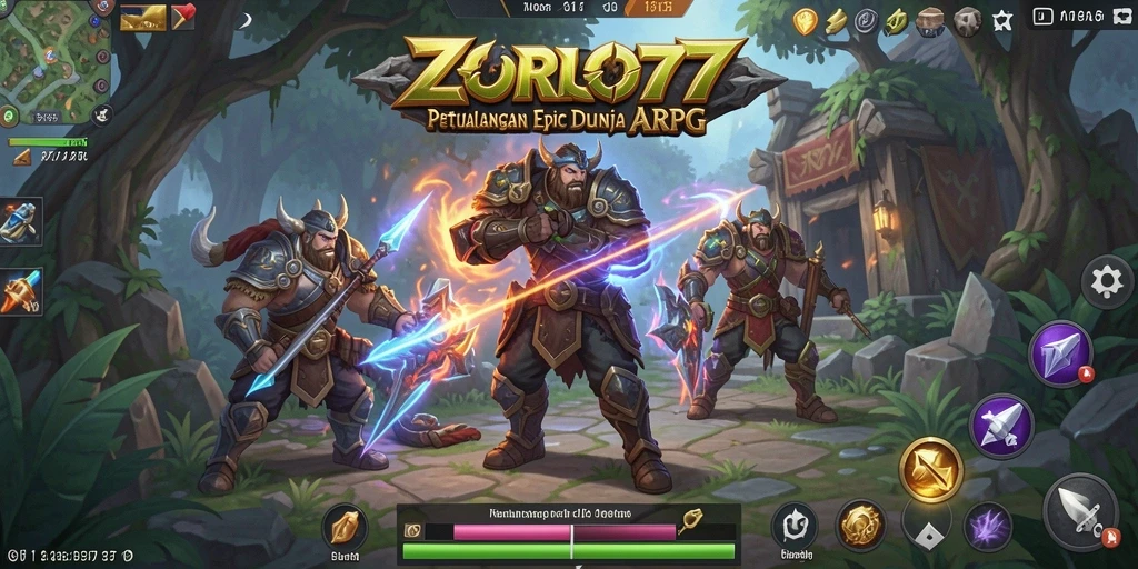 Tampilan gameplay ZORO77 yang epik dan mendebarkan saat beraksi.